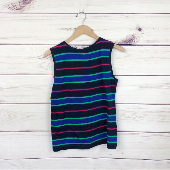 Club Monaco Colorful Striped Muscle Tank Top M - Picture 4 of 5